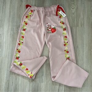Strawberry Shortcake Wide Leg Sweatpants Sz M